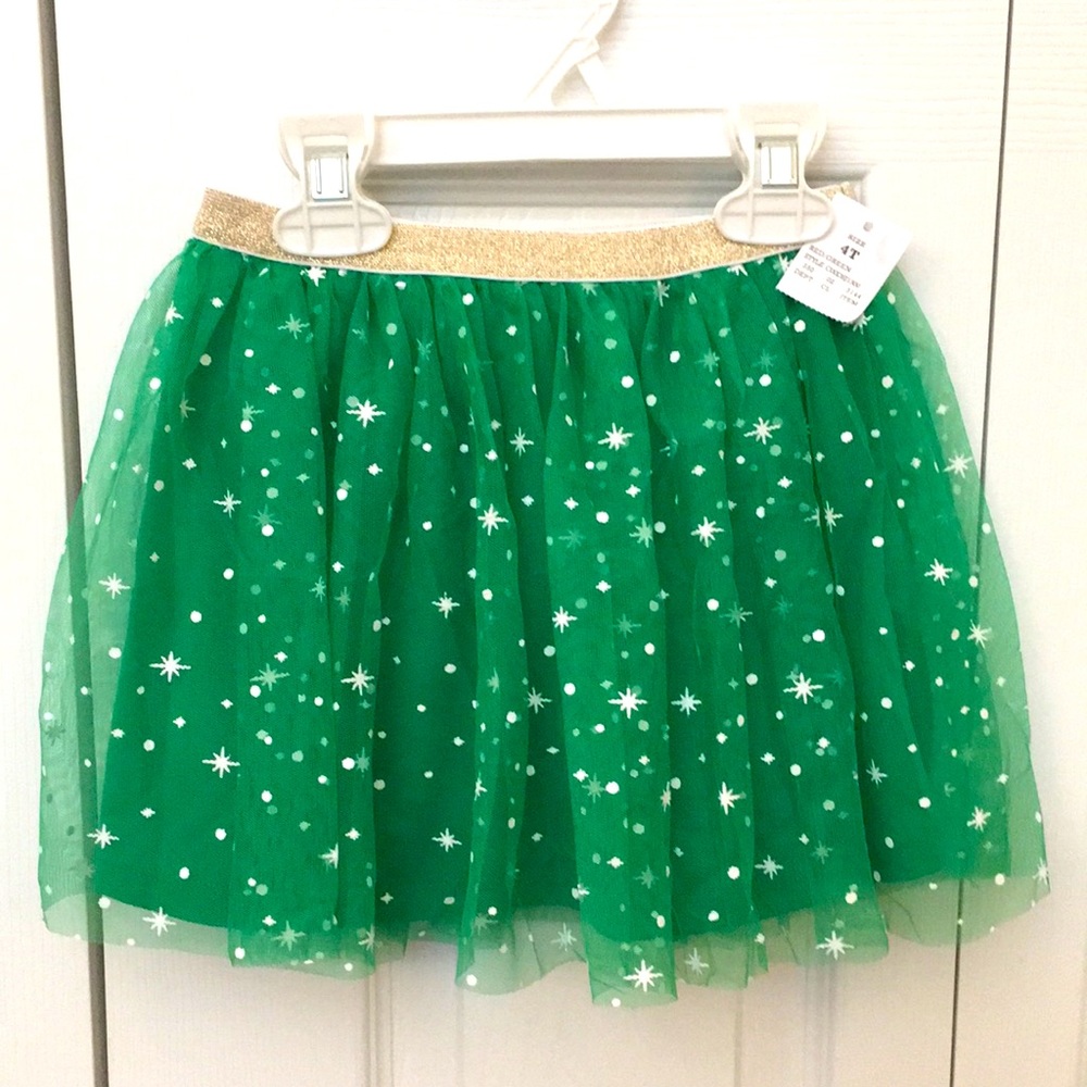 Green Tulle tutu Christmas skirt size 4T
